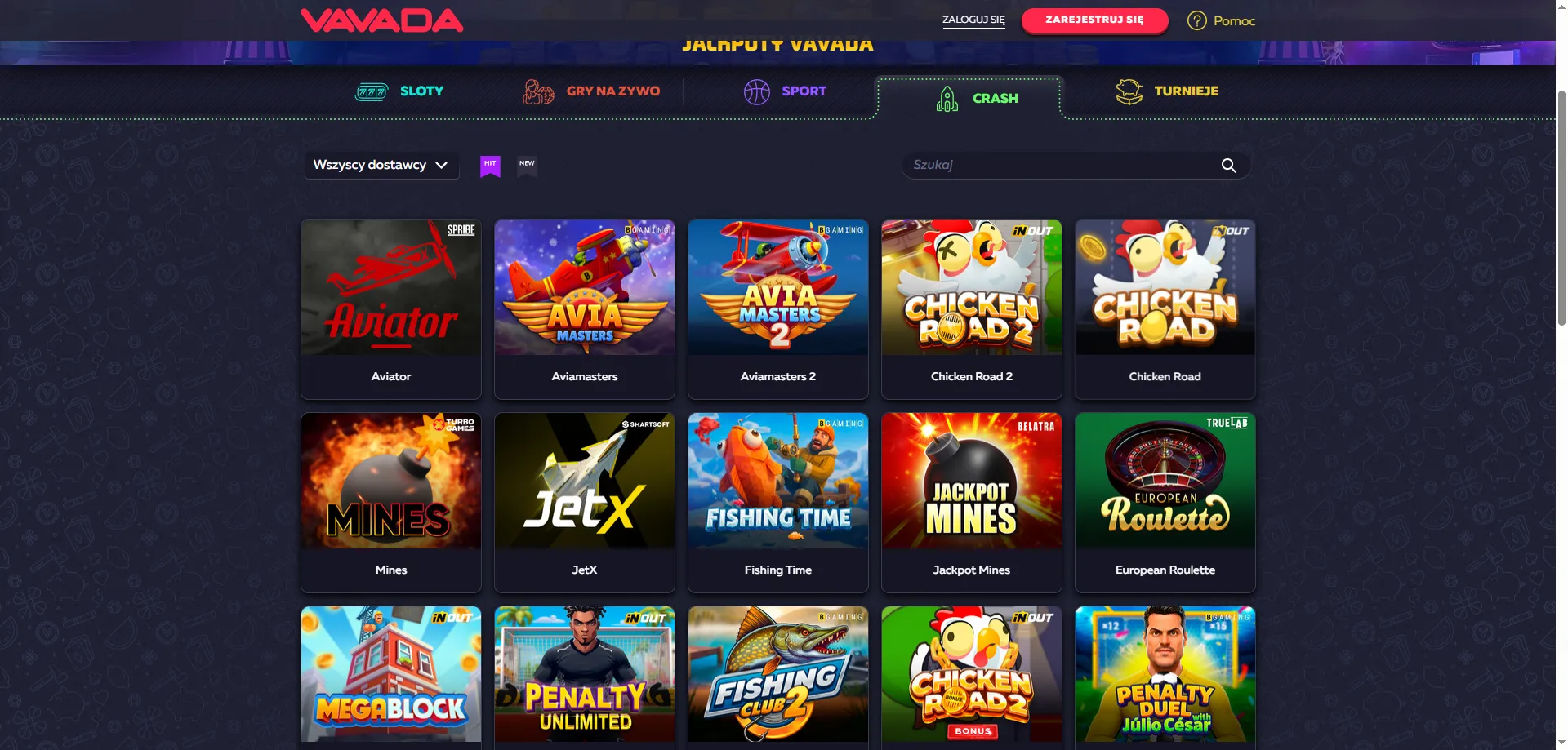 Automaty online Vavada Casino – ponad 12 000 gier do wyboru